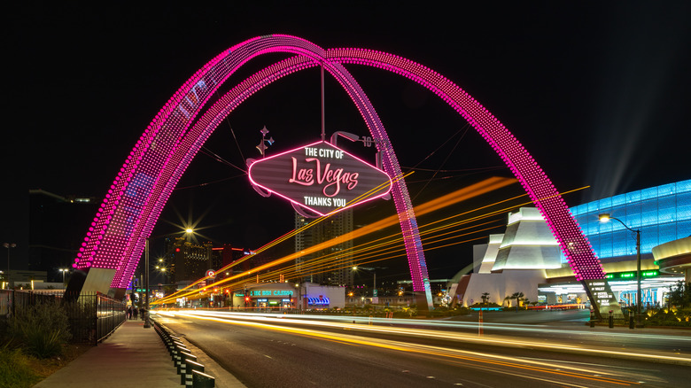 Las Vegas neon arches sign