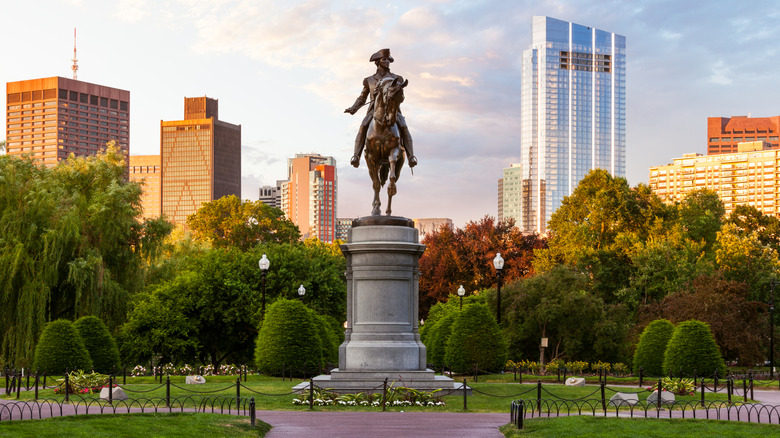 George Washington statue in the Boston Common