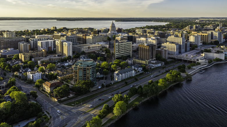 aerial view of Madison