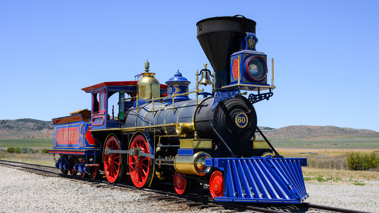 Historic steam engine replica at Golden Spike National Historical Park