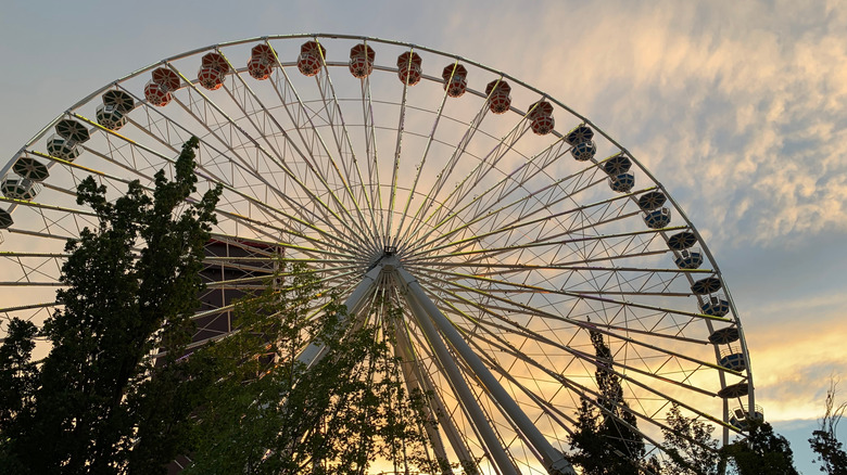 Ferris wheel at sunset at Lagoon Amusement Park
