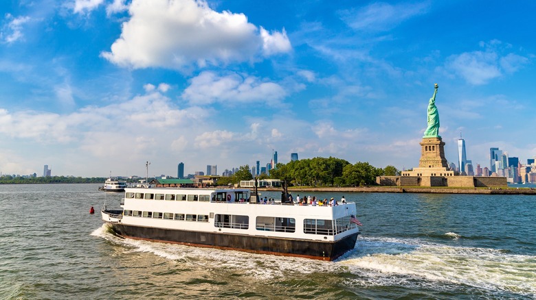 Ferry to statue