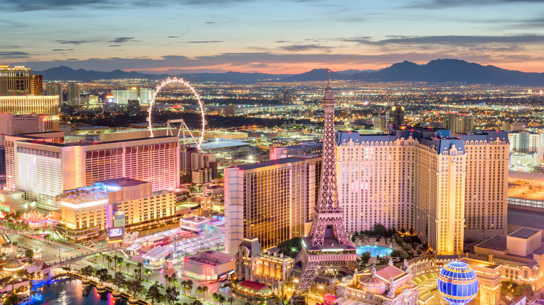 Las Vegas with landscape background