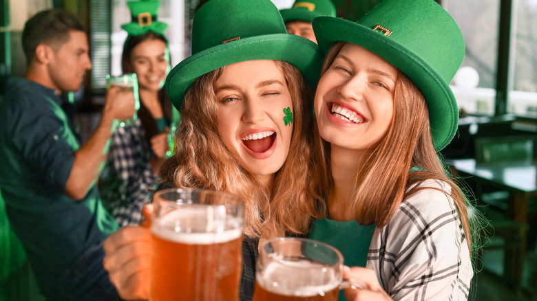 women in Ireland celebrating St. Patrick's Day