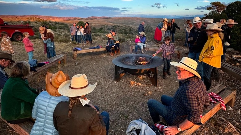 Fire pit at A Bar A Ranch