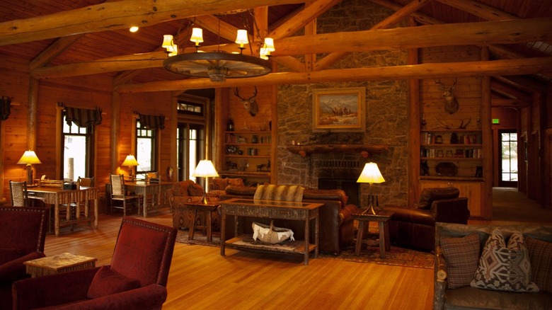 Inside Mountain Sky Guest Ranch main lodge