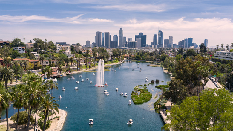 L.A. from above Echo Park