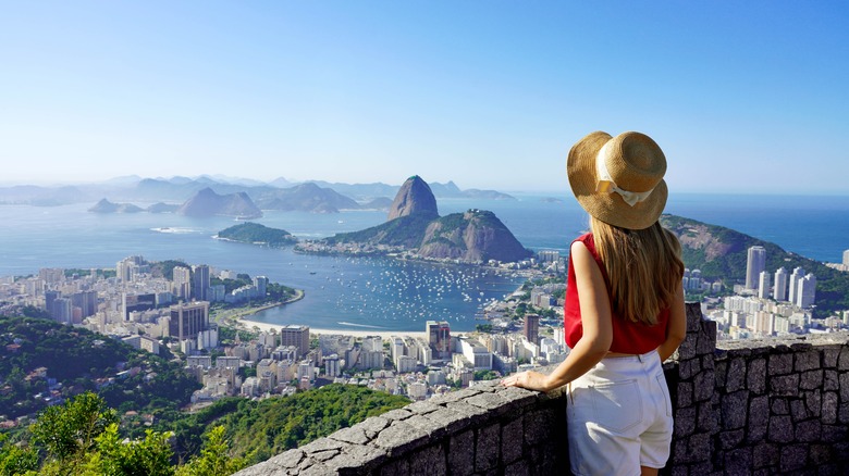 Woman overlooking Rio de Janeiro