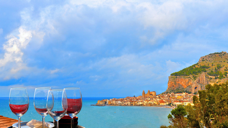 Glasses of wine in Palermo