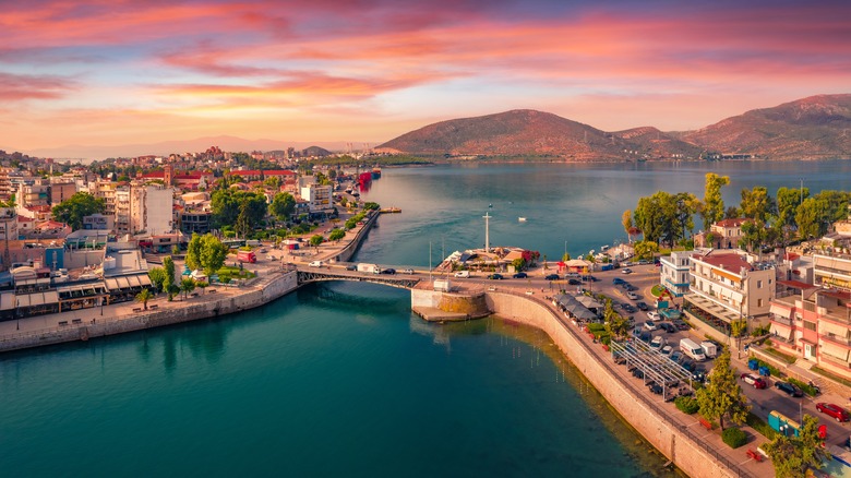 The Greek islands at sunset