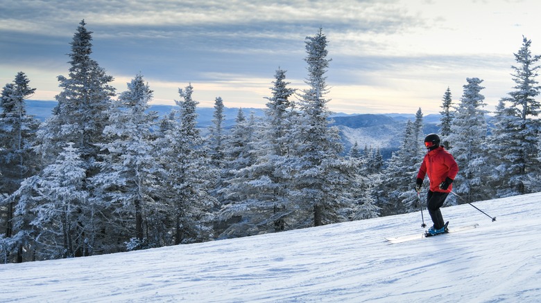 Skier on Stowe Mountain