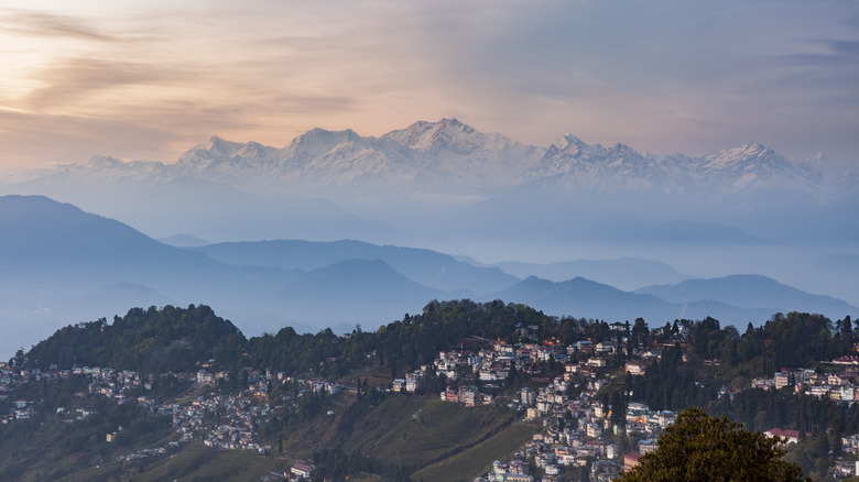 Mountains in Sikkim, India.