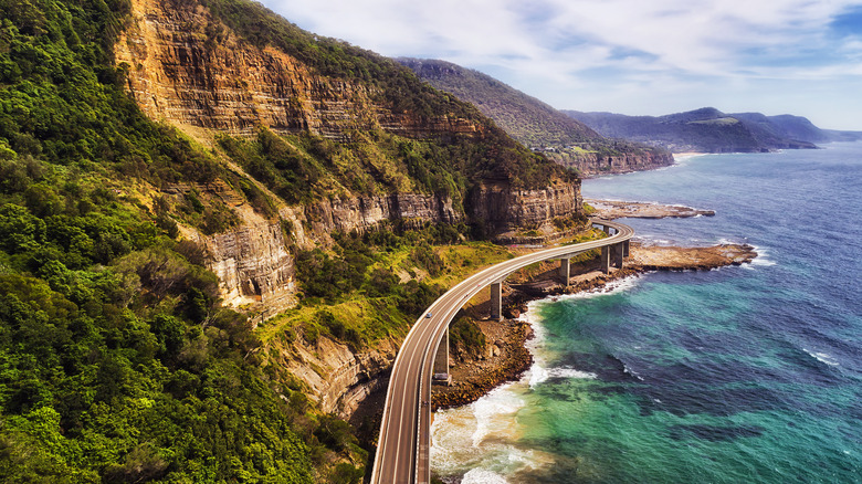 Highway along the coast