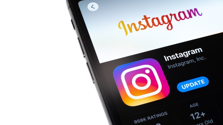 Instagram app on phone