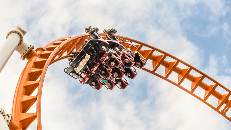 People on roller coaster