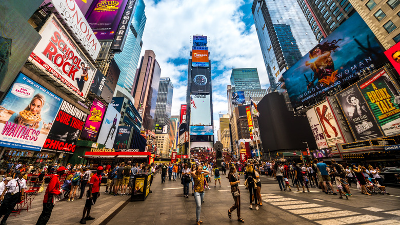 a busy Times Square