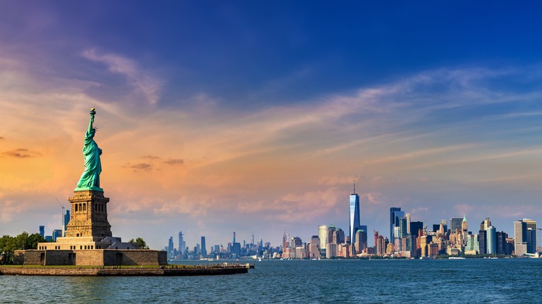 Statue of Liberty overlooking NYC