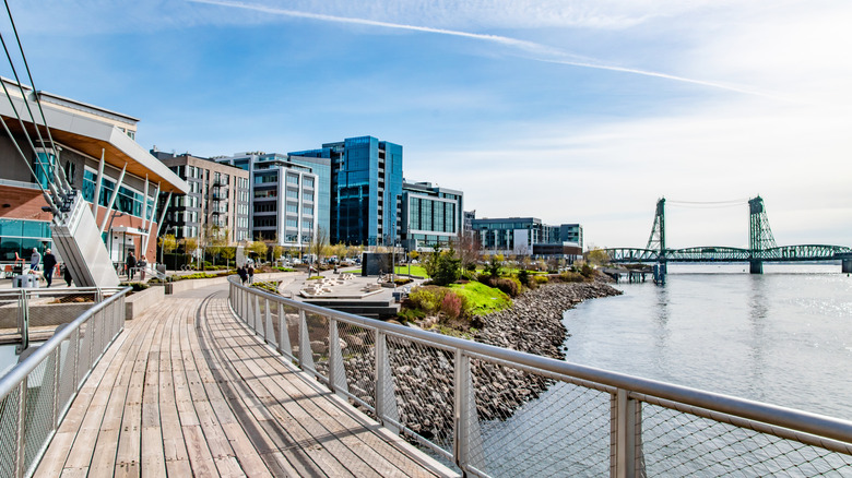 Waterfront Park and Skyline of Vancouver Washington
