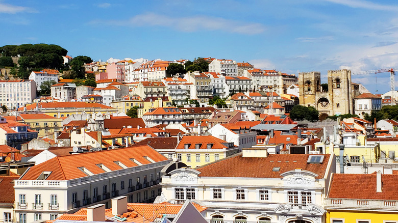 A view of orange rooftops in Europe