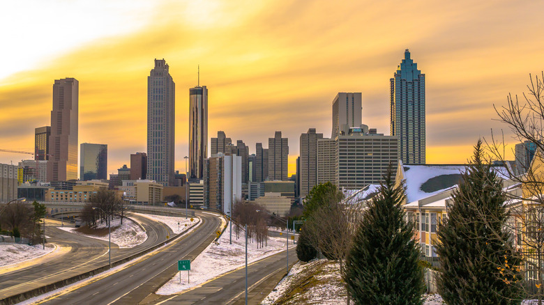 Quiet morning sunrise in Atlanta.