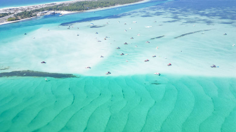Crab Island Sandbar on Destin Beach
