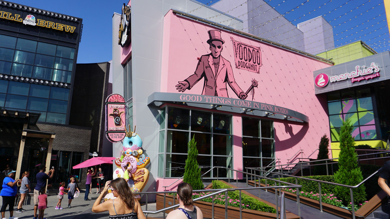 Pink Voodoo Doughnut building inside CityWalk Orlando