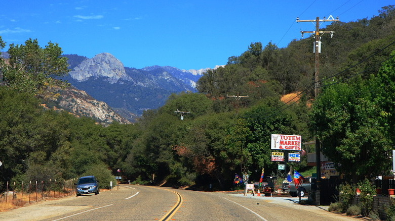 California State Route 198 in Three Rivers, California