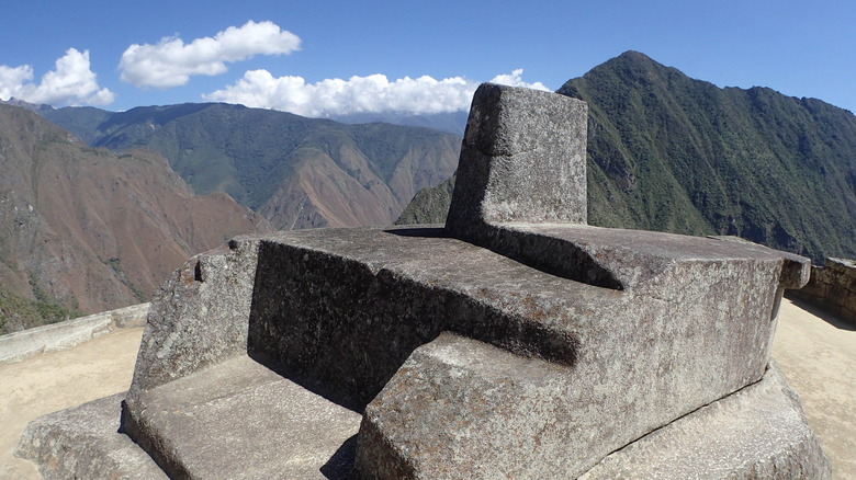 Intihuatana, a ritual stone associated with the Inca calendar