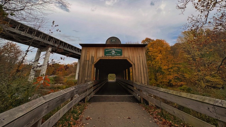 a stop on the Lodge at Geneva-on-the-Lake's Covered Bridge Tour in Ashtabula County, Ohio