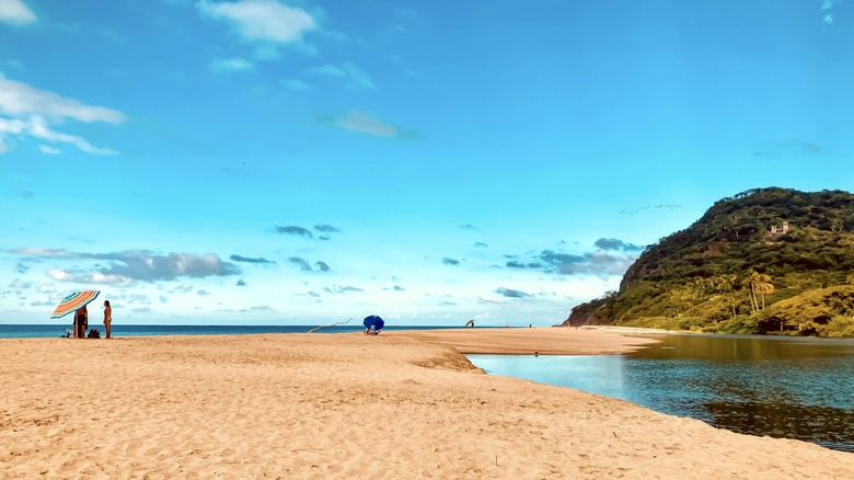 Lo De Marcos beach and the back bay on a beautiful sunny day