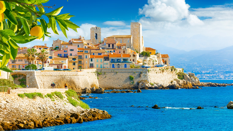 a view of the old city on the mediterranean coast