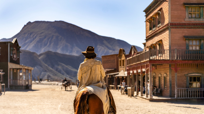 An old western set in Hollywood