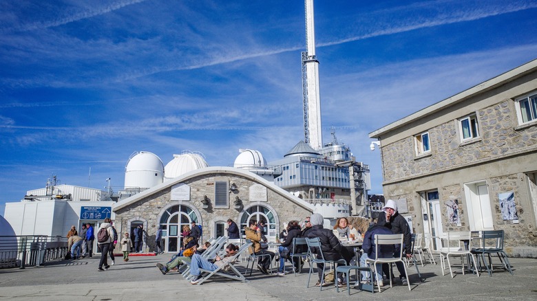 a viewing deck at a mountaintop observatory