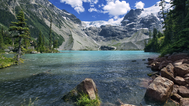 Upper Joffre Lake in summer in Pemberton, BC, Canada