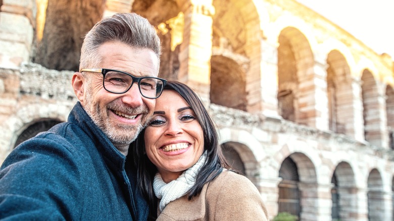 couple in European city