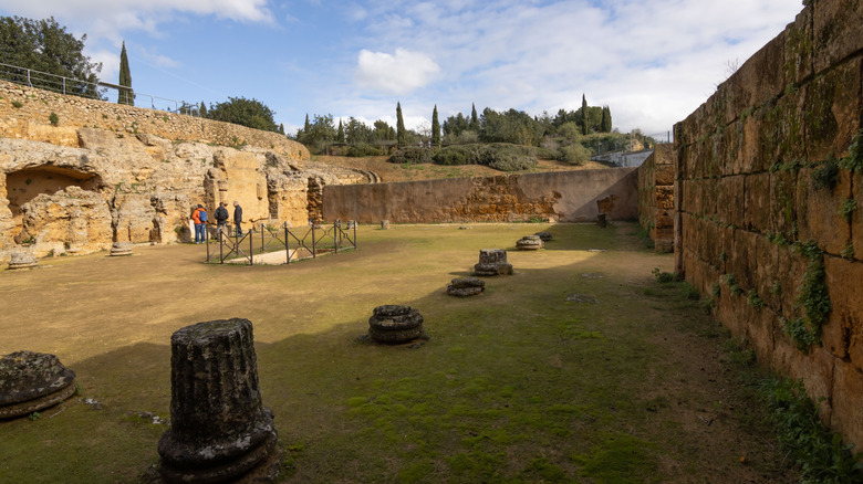 Roman necropolis and amphitheater in the archaeological complex of Carmona