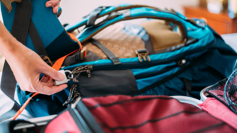 backpack with lock