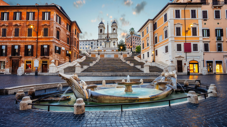 Fontana della Barcaccia at the Spanish Steps