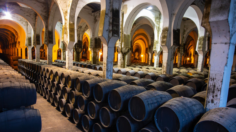 Inside of one Jerez's bodegas