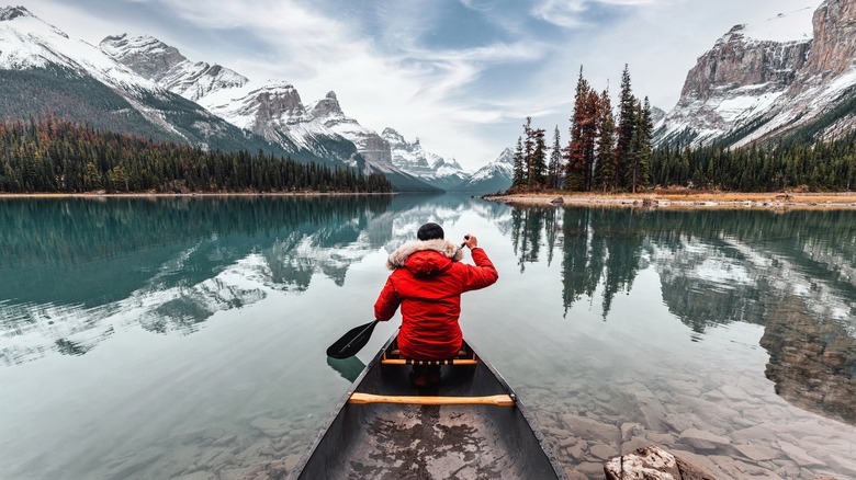 Canoe in Jasper, Alberta