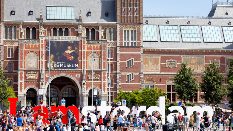 People congregating in Museum Quarter