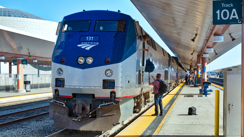 Amtrak train in Los Angeles