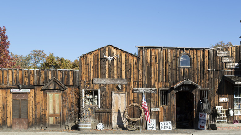 Clapboard buildings in Angels Camp, California