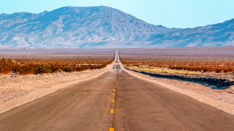 Long stretch of road in California