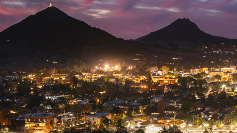 Aerial view of downtown SLO