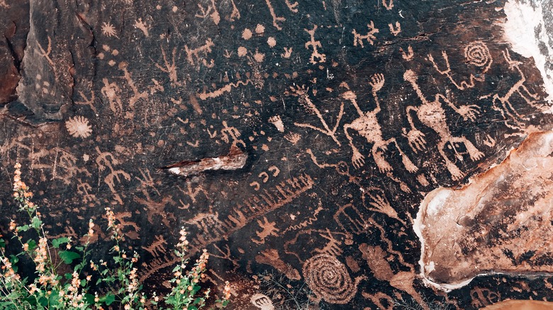 Petroglyphs on Newspaper Rock at Petrified Forest National Park