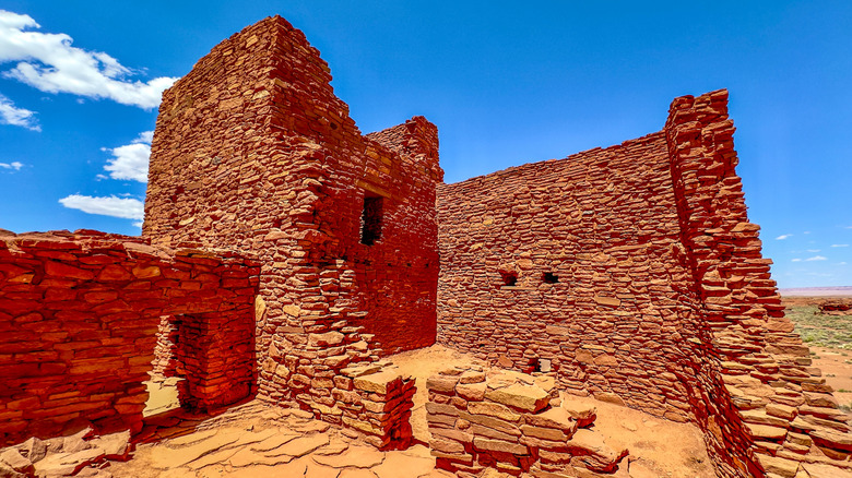 Red rock ruins at the Wupatki National Monument, Arizona