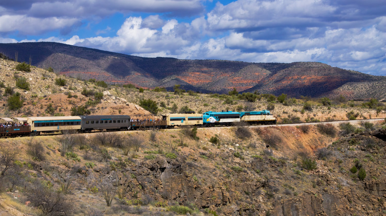 The Verde Canyon Railroad chugs through the Arizona high country.