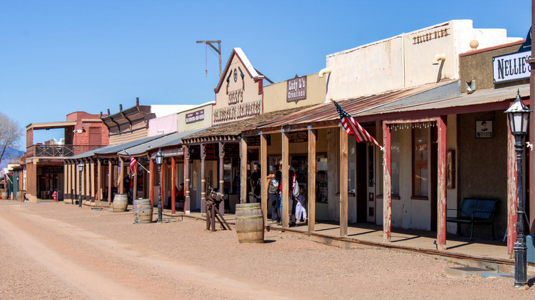 Shop lined street in Tombstone