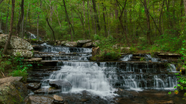 Cascading stream on river